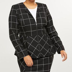 Lane Bryant Peplum Zip-Up Jacket